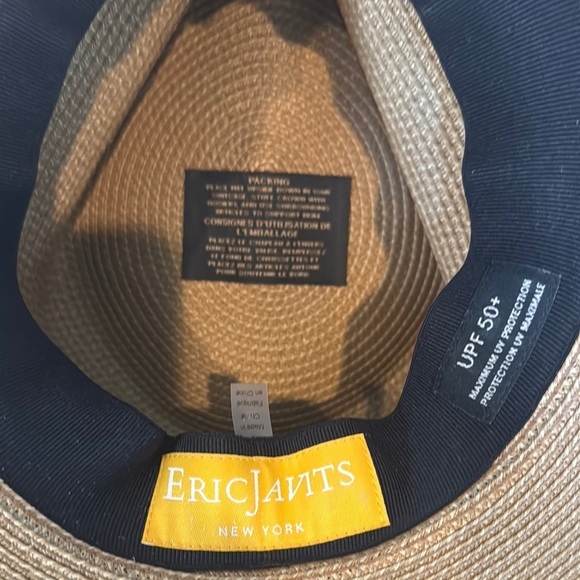 Eric Javits Daphne Wide-Brim Straw Fedora Hat - Picture 8 of 9